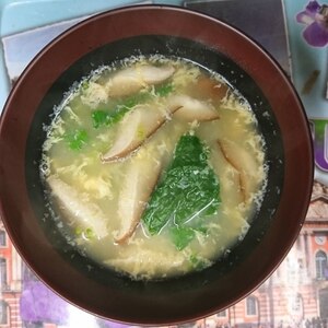 菜の花と椎茸のお吸い物♡